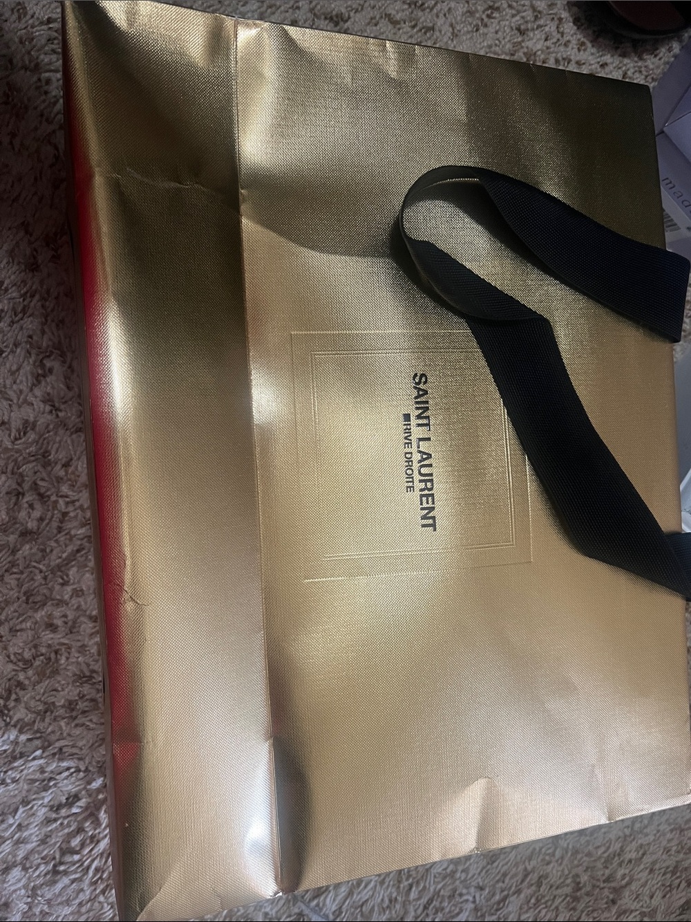 Saint Laurent Gold Shopping Bag limited edition